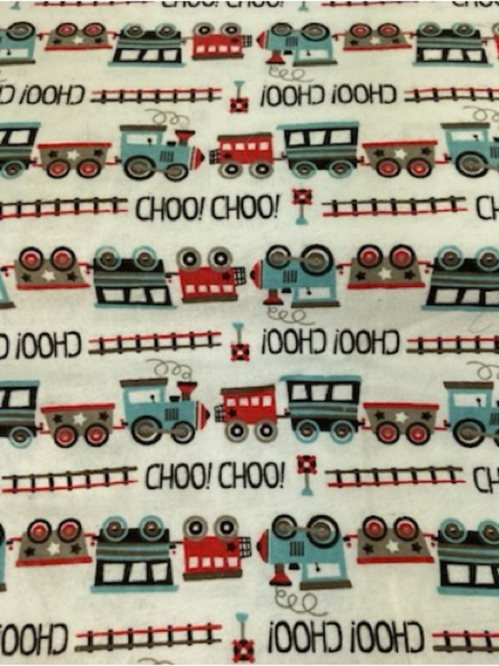 Joann Fabrics Snuggle Flannel Prints - Choo Choo Train 8 Yards By 42” New